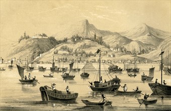 'Shanghai, one of the five ports opened by the late treaty to British commerce', 1847. Artist: Unknown
