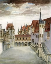 'Castle Courtyard, Innsbruck', 16th century, (1936). Artist: Albrecht Dürer