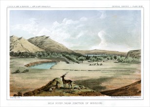 'Milk River, Near Junction of Missouri', 1856.Artist: John Mix Stanley