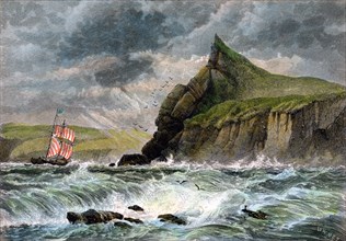The entrance to Fowey Harbour, Cornwall, 19th century. Artist: Unknown