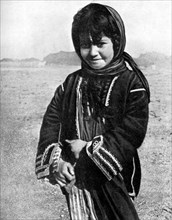 Bedouin girl in the Syrian desert, 1936. Artist: HJ Shepstone