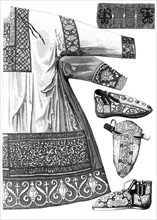 Royal garments of Charlemagne (742-814), 15th century (1849).Artist: A Bisson