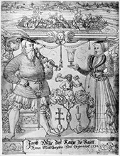 Jacob Wyx of Basel and his wife Anna, 1592 (1901). Artist: Unknown