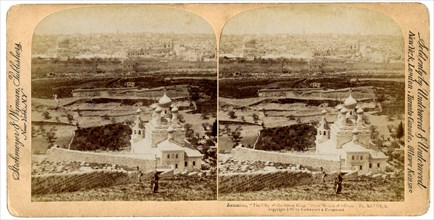 Jerusalem, as seen from the Mount of Olives, Palestine, 1897.Artist: Underwood & Underwood