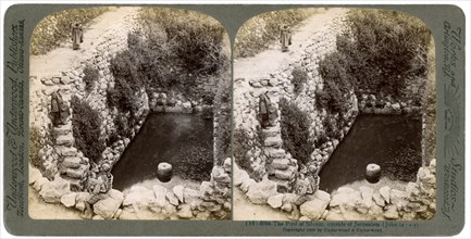 The Pool of Siloam, outside Jerusalem, Palestine, 1900.Artist: Underwood & Underwood