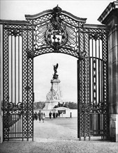 Wought-iron gates, Buckingham Palace, London, 1926-1927.Artist: McLeish