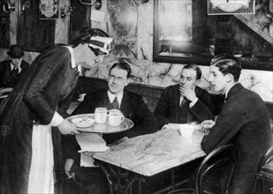 Eleven o'clock coffee, London, 1926-1927. Artist: Unknown