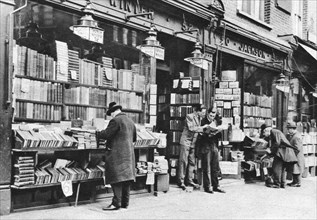 A bookshop in Charing Cross Road, London, 1926-1927.Artist: McLeish