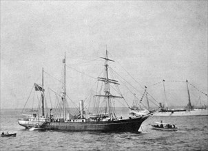 Ernest Shackleton's ship HMS Nimrod, 1907 (1908).Artist: Queen Alexandra
