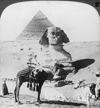 The Great Sphinx of Giza, Egypt, 1905.Artist: Underwood & Underwood