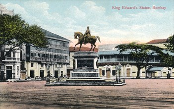 'King Edward's Statue, Bombay', India, early 20th century. Artist: Unknown