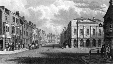 The High Street, Newport, Isle of Wight, 1844.Artist: Philip Brannon