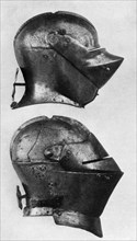 Spanish and Italian helmets, 15th century, (1929). Artist: Unknown