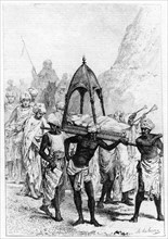The funeral of Sinbad's wife, 19th century. Artist: Unknown