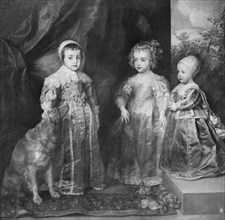 The three sons of Charles I, King of England, 1630s.Artist: Anthony van Dyck
