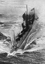 American submarine 'Preparedness' at full speed, First World War, 1914-1918, (c1920). Artist: Unknown