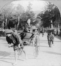 Taking a spin through the park at Nara, Japan, 1901. Artist: Unknown
