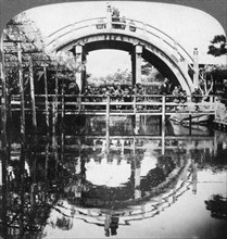 A semi-circular bridge in Japan, 1896.Artist: Underwood & Underwood