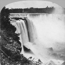 Horseshoe Falls as seen from Goat Island, Niagara Falls, early 20th century.Artist: George Barker
