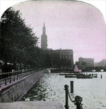City Hall and the Alster, Hamburg, Germany, late 19th century. Artist: Unknown