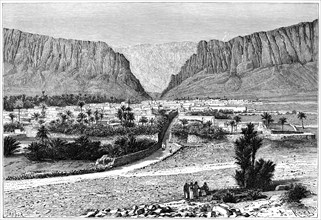 The El-Kantara Gorge, Tunisia, 1895.Artist: Armand Kohl