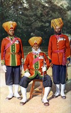 Officers of the 15th Ludhiana Sikks, Indian army, India, 1922.Artist: Bourne and Shepherd
