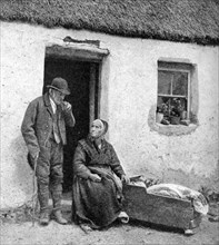 Waiting for the doctor in remote Galway, Ireland, 1922.Artist: AW Cutler