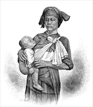 'Pepo-Hoan woman and child', c1890. Artist: Unknown
