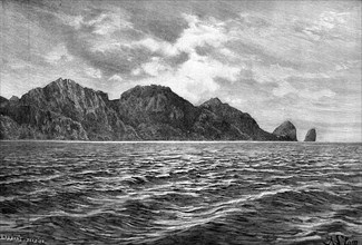 Cape Pillar, Tasman Peninsula, 1895.Artist: Barbant