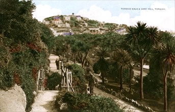 Terrace Walk and Vane Hill, Torquay, Devon, early 20th century.Artist: Ern Bishop