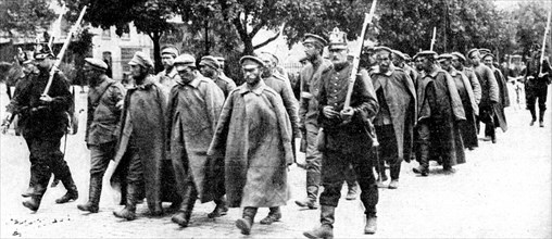 Russian prisoners, East Prussia, First World War, 1914. Artist: Unknown