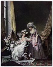 'L'aveu Difficile', 1786 (1931).Artist: Jean-François Janinet