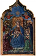 'Mystical Marriage of St Catherine', 1466 (1930).Artist: Benozzo Gozzoli