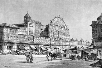 The high street in Jaipur, India, 1895. Artist: Unknown