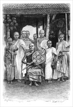 Singhalese Buddhist Priests, Sri Lanka, 1895. Artist: Unknown