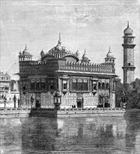 The Golden Temple and the Lake of Immortality at Amritsar, India, 1895. Artist: Unknown