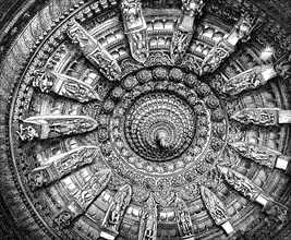 The ceiling of a Jaina sanctuary in Mount Abu, Rajasthan, India, 1895. Artist: Unknown