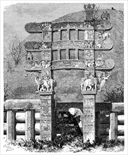 The East Gate of the Sanchi Tope, India, 1895. Artist: Unknown