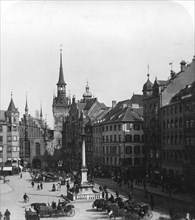 Marienplatz, Munich, Germany, c1900. Artist: Wurthle & Sons