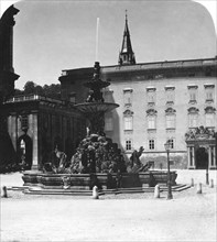 Court fountain and residence, Salzburg, Austria, c1900s.Artist: Wurthle & Sons