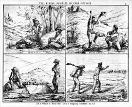 'The Mining Business in Four Pictures', 19th century (1937).Artist: Britton & Rey