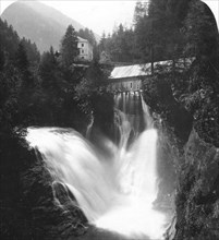The waterfall at Badgastein, Austria, c1900s.Artist: Wurthle & Sons