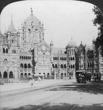 Victoria Terminus railway station, Bombay, India, 1903.Artist: Underwood & Underwood