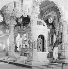 Interior of the temple of Babulnath, Bombay, India, 1901.Artist: BW Kilburn