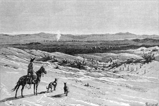 The Kizil-Kum Desert, Dussibal Wells, Asia, 1895. Artist: Unknown