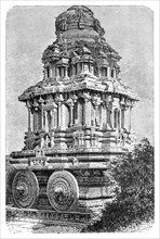 Ruins of a temple in Hampi, India, 1895.Artist: Bertrand