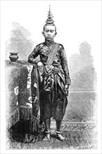 Cambojan, eldest son of Narodom, 1895.Artist: Charles Barbant