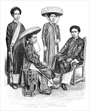 Annamese chiefs and women, Vietnam, 1895. Artist: Unknown