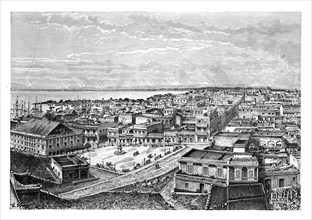 General view of San Juan Bautista, Puerto Rico, c1890.Artist: A Kohl