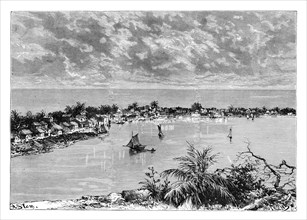 General view of Hopetown, Abaco Island, c1890.Artist: A Kohl